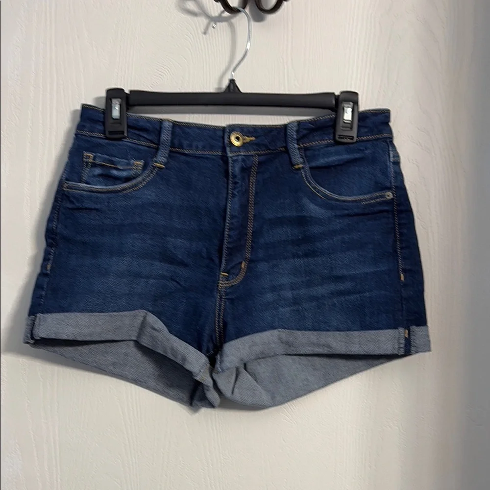 Arizona Jean Company Blue High-Waisted Jean Shorts - Picture 1 of 4